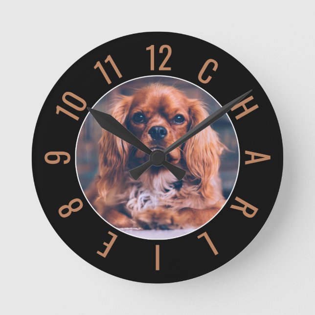 Charlie-Uhr - Welpenname - Uhr (Vorderseite)
