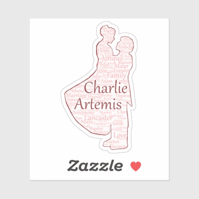 Charlie und Artemis Custom-Cut Vinyl Sticker (Blatt)