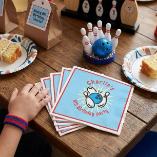 Charlies 8. Geburtstags-Bowlingparty-Servietten Serviette