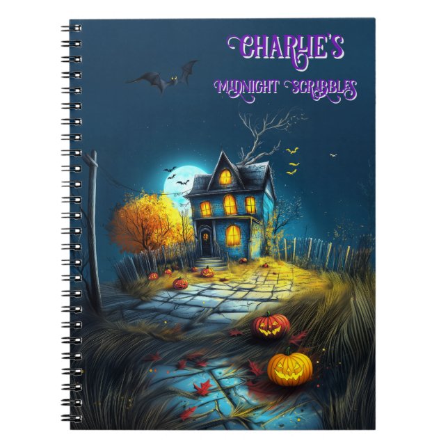 Charlie's Mitternacht Scribbles Spuk House Noteboo Notizblock (Vorderseite)