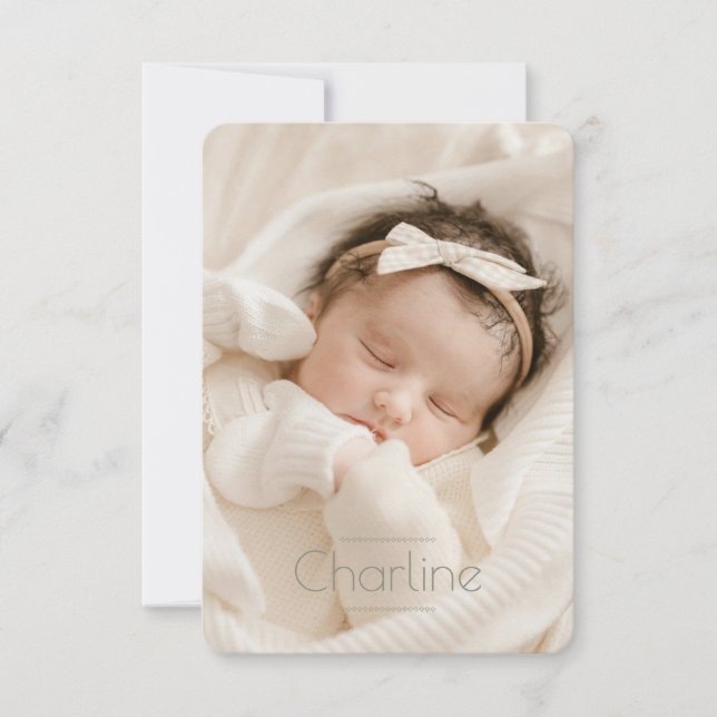 Charline RSVP Karte (Vorderseite)