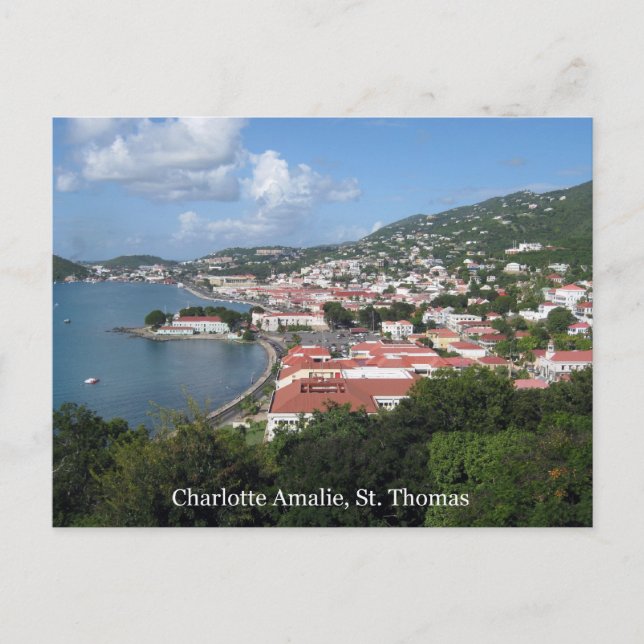 Charlotte Amalie, St Thomas Postkarte (Vorderseite)