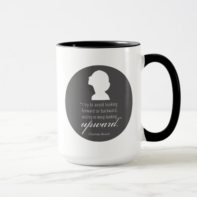 Charlotte Bronte - Behalt nach oben Tasse (Rechts)