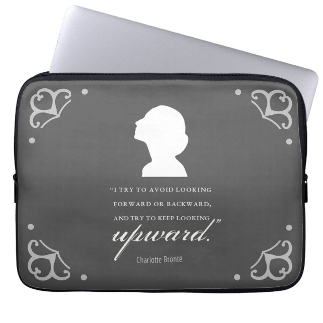 Charlotte Bronte - Behaltend Blick nach oben - Sch Laptopschutzhülle (Vorderseite)