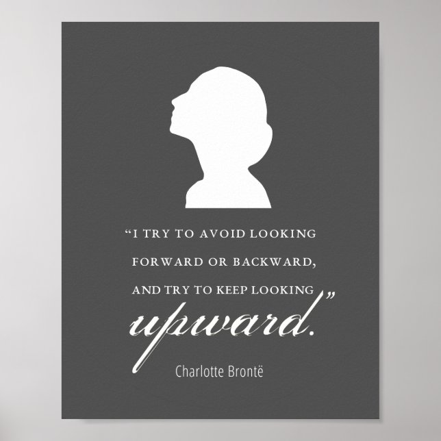 Charlotte Bronte - Behaltend Blick nach oben - Sch Poster (Vorne)