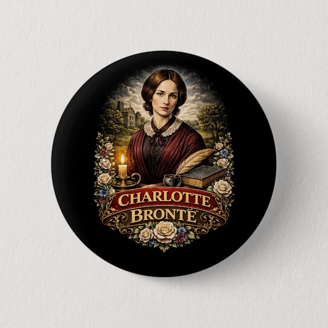 Charlotte Brontë Button (Vorderseite)