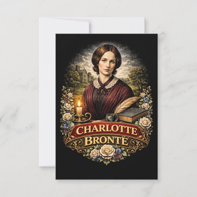 Charlotte Brontë Dankeskarte (Vorderseite)