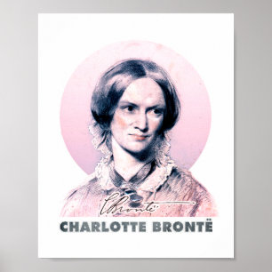 Charlotte Bronte Pink Richmond Portrait Poster