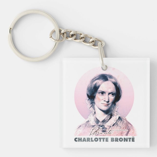Charlotte Bronte Pink Richmond Portrait Schlüsselanhänger (Vorderseite)