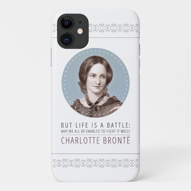 Charlotte Bronte Portrait und Zitat Case-Mate iPhone Hülle (Rückseite)