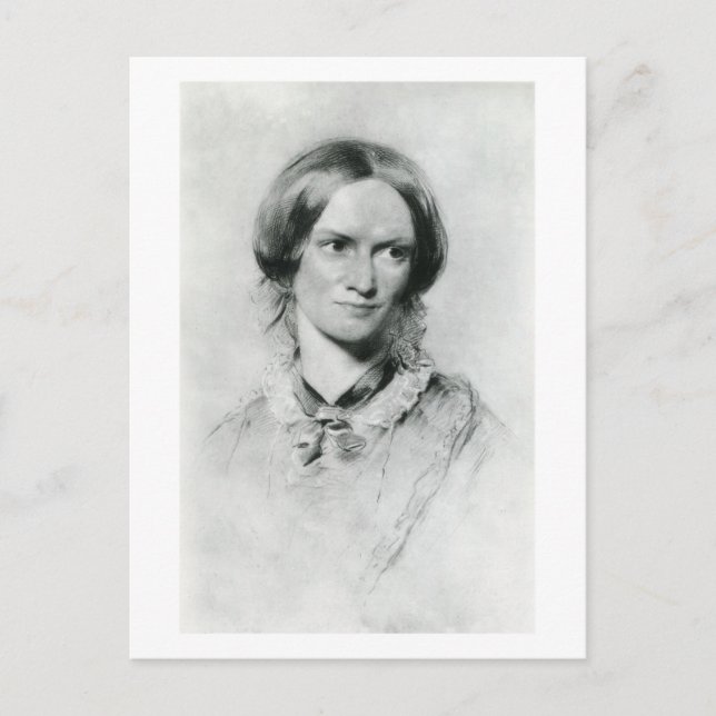 Charlotte Brontë Portrait von George Richmond Postkarte (Vorderseite)