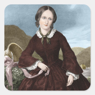 Charlotte Bronte Quadratischer Aufkleber