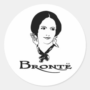 Charlotte Bronte Runder Aufkleber