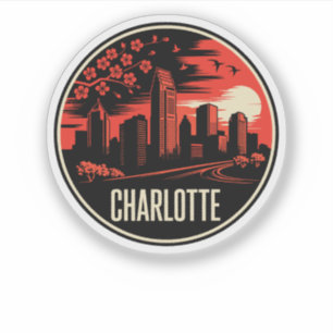 Charlotte City North Carolina USA Aufkleber