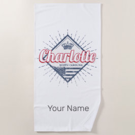 Charlotte City North Carolina Vereinigte Staaten Strandtuch