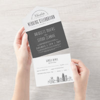 Charlotte Deko Skyline | Hochzeit im Graustil