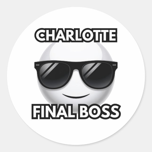 Charlotte Endboss Cool Emoji Sticker (Vorderseite)