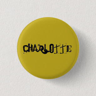 Charlotte frpm Waisen-Schwarzcharaktername Button