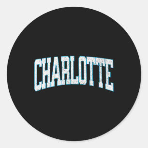 Charlotte Fußball Vintage Stadt Runder Aufkleber