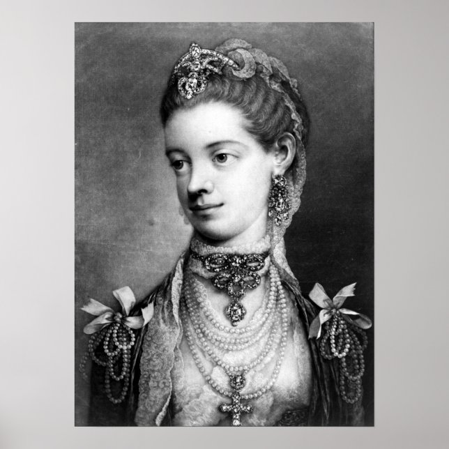 Charlotte, Königin von Großbritannien - Thomas Fry Poster (Vorne)