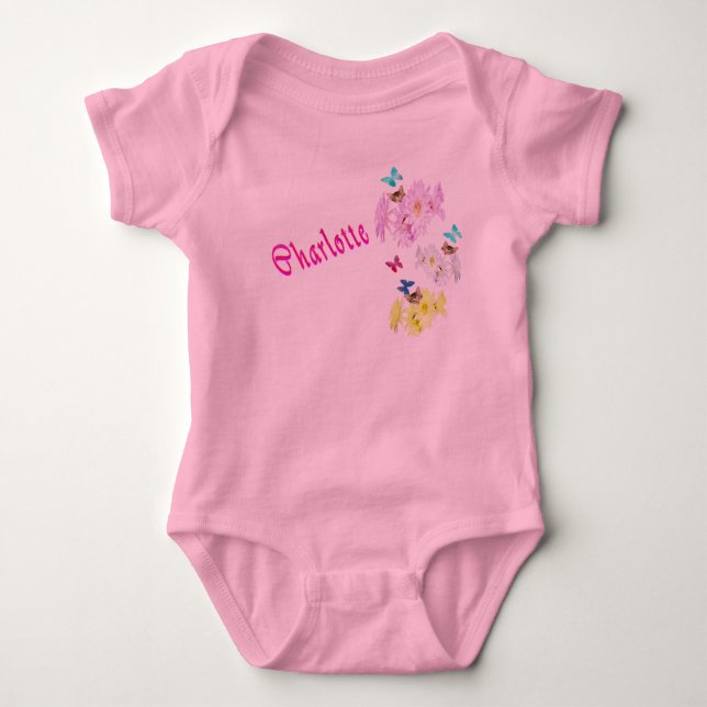 Charlotte-Logo, Baby Bodysuit Strampler (Vorderseite)