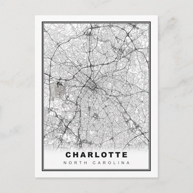 Charlotte Map Postkarte (Vorderseite)