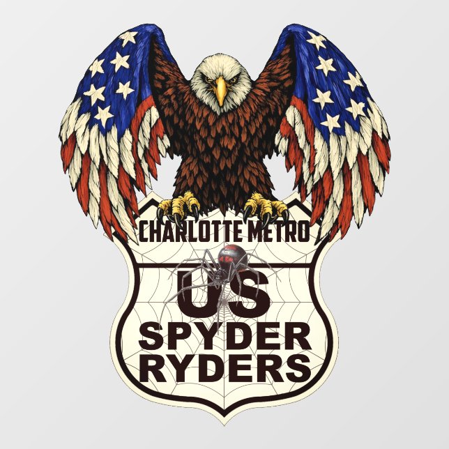 Charlotte Metro Chapter - Aufkleber Adler-Logo (Blatt)