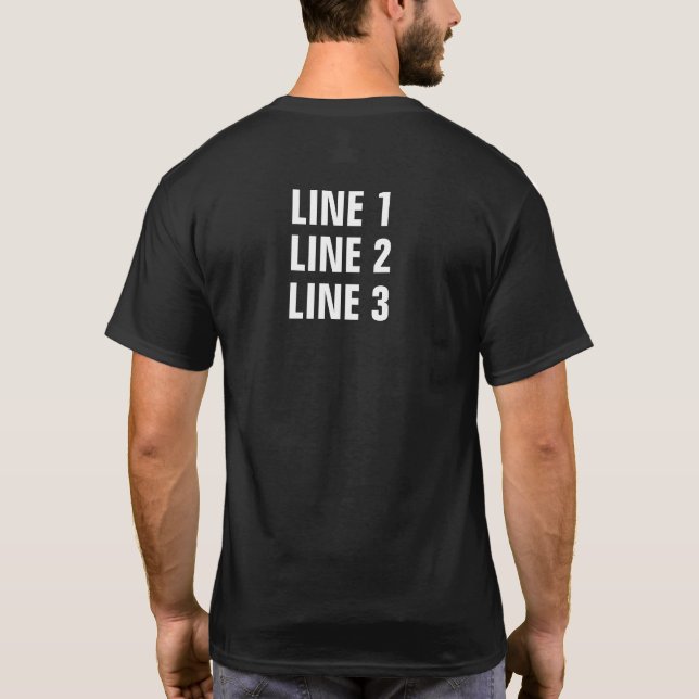 Charlotte Metro Chapter - Cust 3 Lines Back Wht T-Shirt (Rückseite)