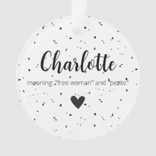 Charlotte Name Bedeutung Mädchen Frauen Minimal Mo Ornament