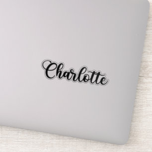 Charlotte Name - Handgeschriebene Kalligrafie Aufkleber