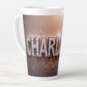 Charlotte Name in tropfendem Gold Milchtasse