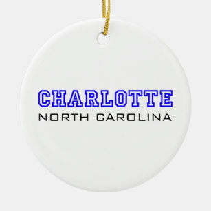 Charlotte, NC - Buchstaben Keramik Ornament