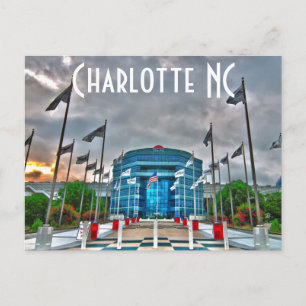 Charlotte NC Motorstraßenbahn Postkarte