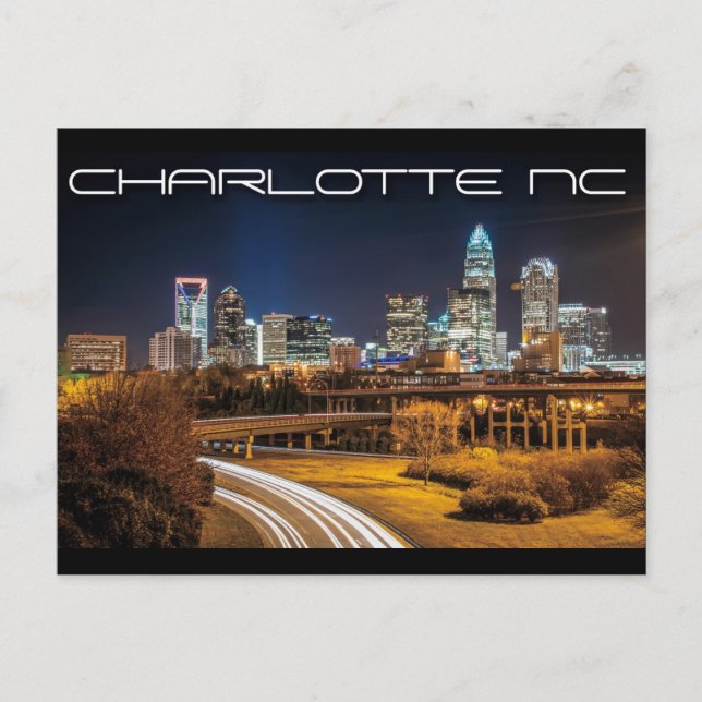 Charlotte NC Postkarte (Vorderseite)