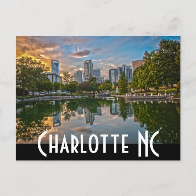 Charlotte NC Postkarte (Vorderseite)