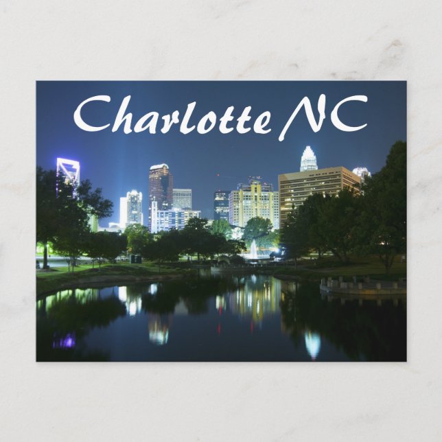 Charlotte NC Postkarte (Vorderseite)