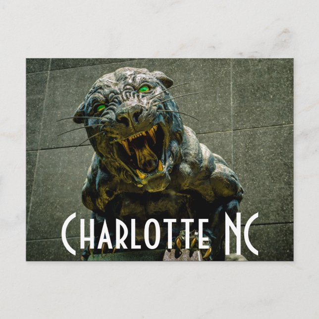 Charlotte NC Postkarte (Vorderseite)