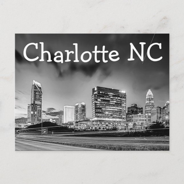 Charlotte NC Postkarte (Vorderseite)
