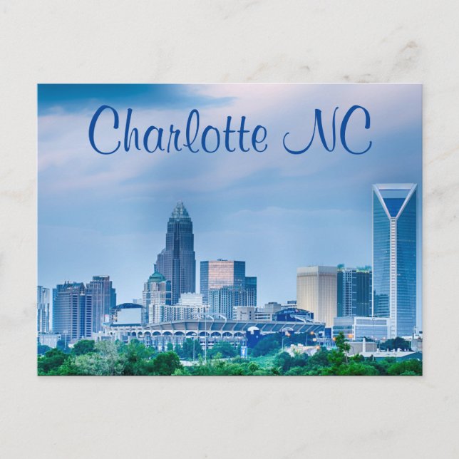 Charlotte NC Postkarte (Vorderseite)