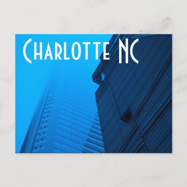 Charlotte NC Postkarte (Vorderseite)