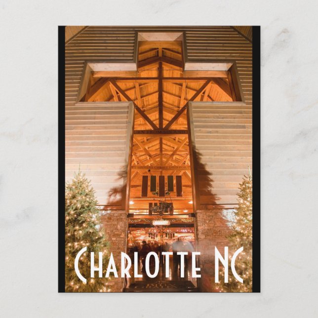 Charlotte NC Postkarte (Vorderseite)