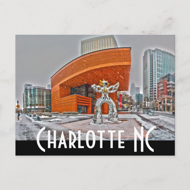 Charlotte NC Postkarte (Vorderseite)