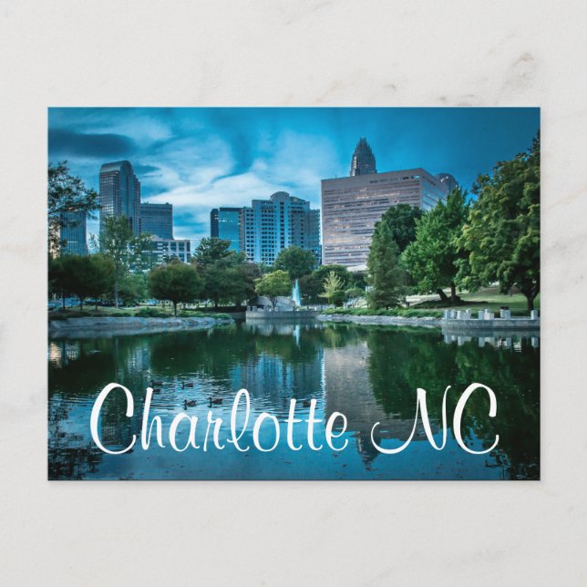 Charlotte NC Postkarte (Vorderseite)