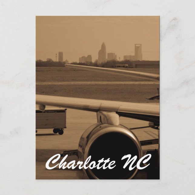 Charlotte NC Postkarte (Vorderseite)