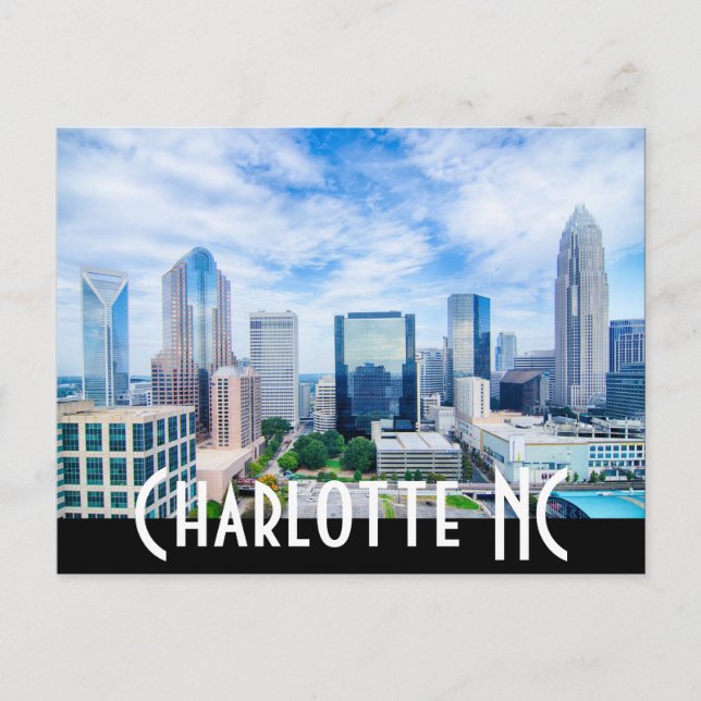 Charlotte NC Postkarte (Vorderseite)