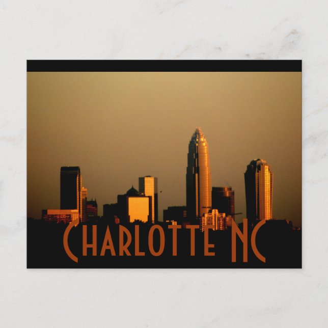Charlotte NC Postkarte (Vorderseite)