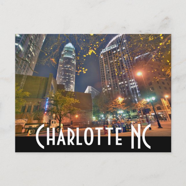 Charlotte NC Postkarte (Vorderseite)