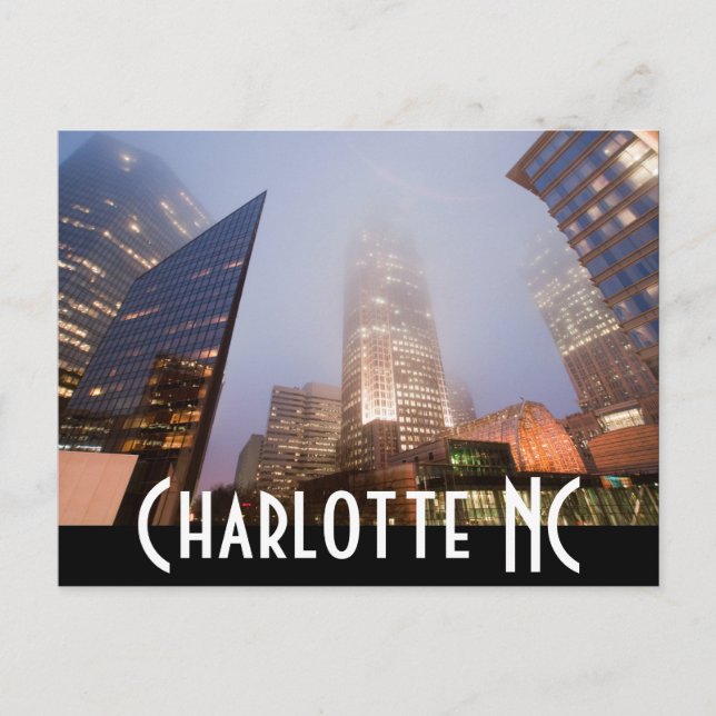 Charlotte NC Postkarte (Vorderseite)
