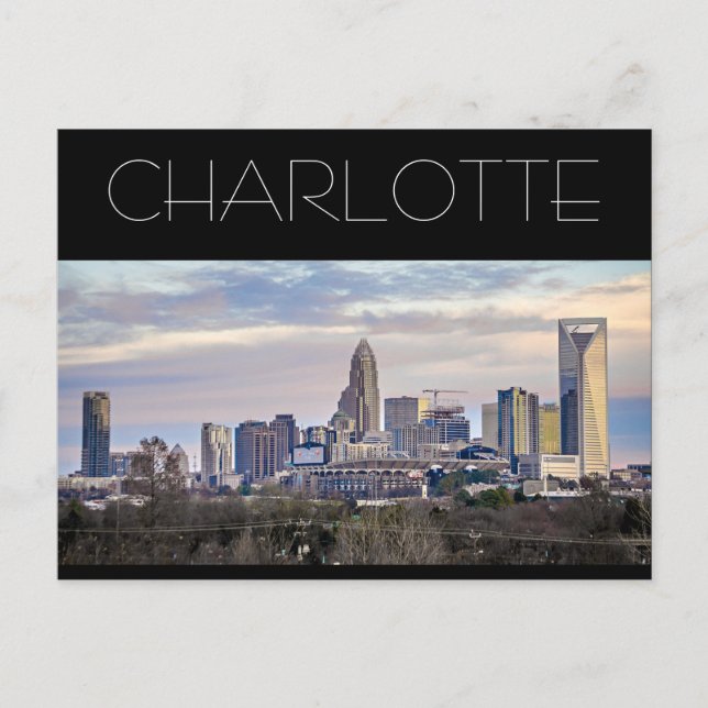 Charlotte NC Postkarte (Vorderseite)