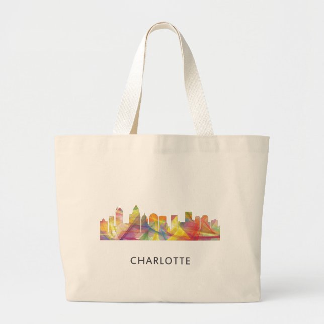 CHARLOTTE, NCSKYLINE WB1 - Taschen-Tasche Jumbo Stoffbeutel (Vorne)